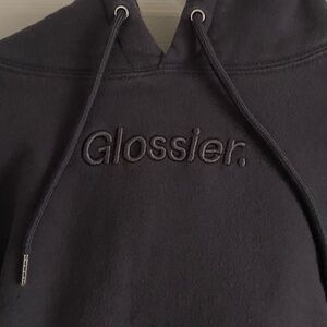 Glossier Black Hoodie Sweater